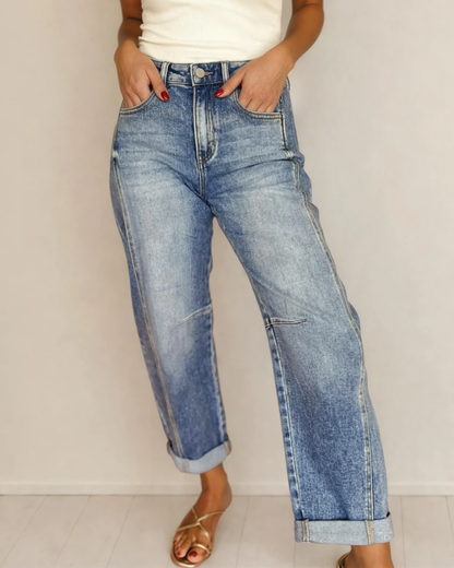 Blythe Vintage Washed Seam Detail Jeans