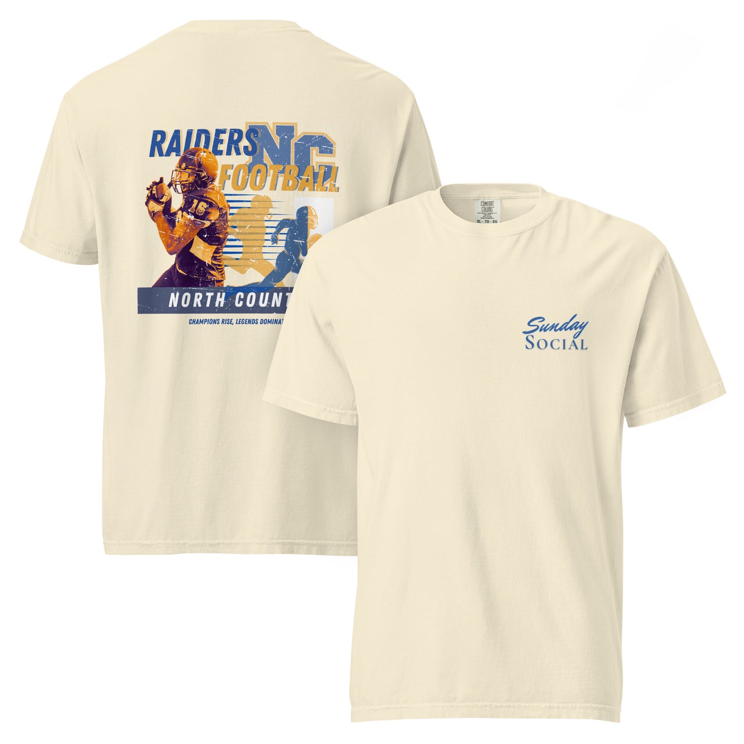 NC RAIDERS - Unisex garment-dyed heavyweight t-shirt